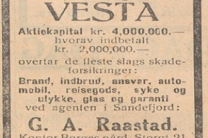 Bilde av G.A. Raastad - forsikringsagent
